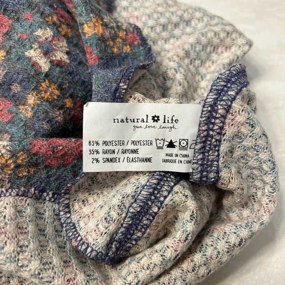 Natural Life waffle knit button front tee. Size XL. NWT. slim fit. - Picture 8 of 8